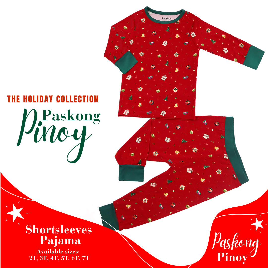 Long sleeves Pajama set, The Holiday Collection - PASKONG PINOY