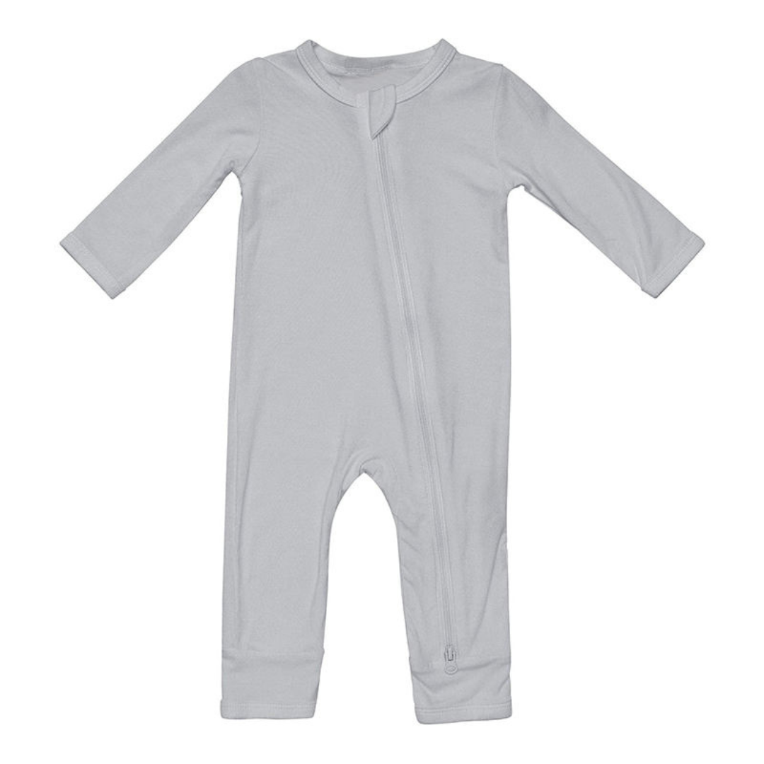 Overall Romper, Fog Gray