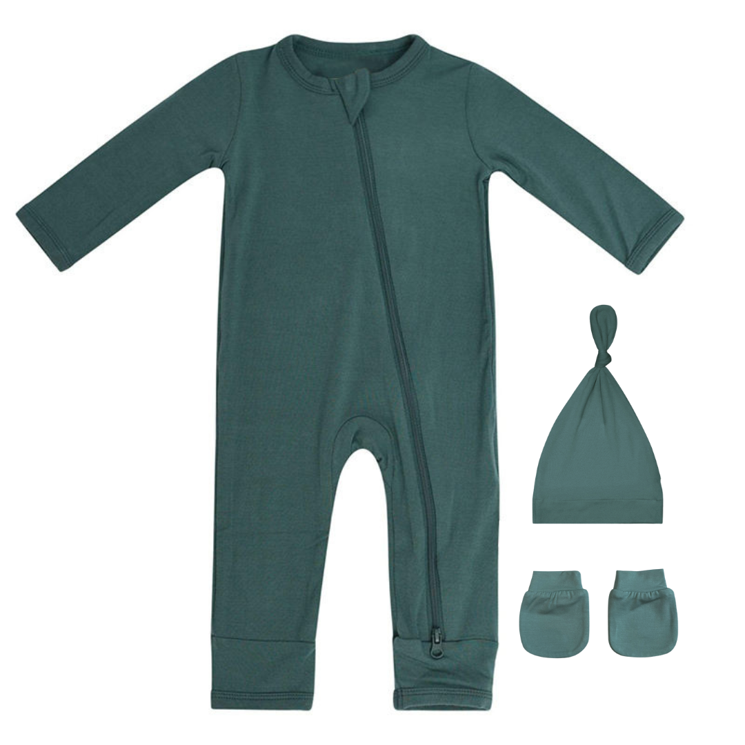 3pc Newborn set, Emerald Green
