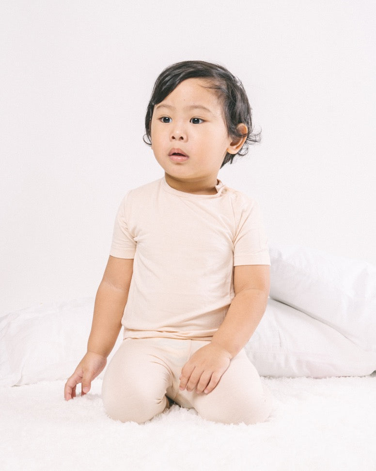 Shorts sleeves Pajama set - Sand Beige
