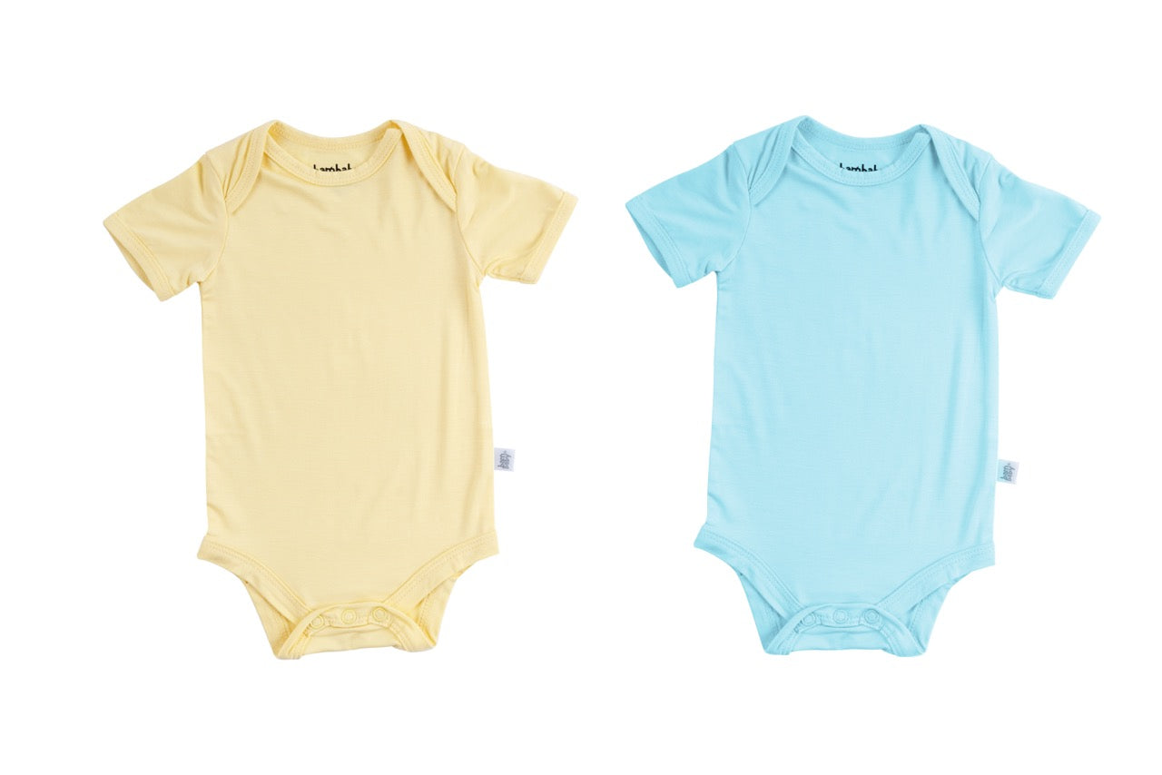 Shorts sleeves Onesie - Yellow Sunrise