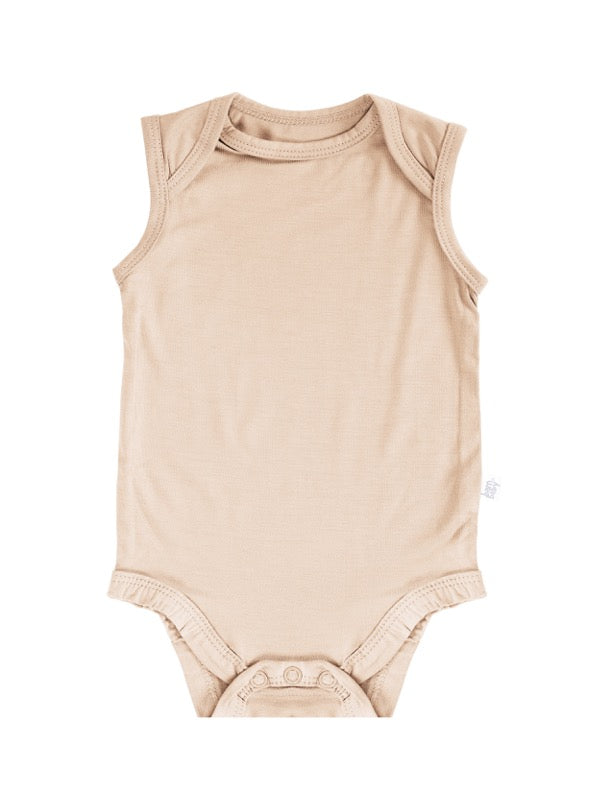 Sleeveless Onesie - Sand Beige