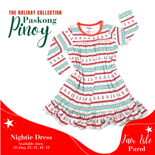 Nightie Dress, The Holiday Collection - FAIR ISLE PAROL