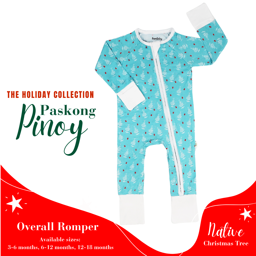 Overall Romper, The Holiday Collection - NATIVE CHRISTMAS TREE