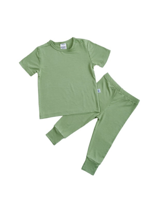 Shorts sleeves Pajama set - Green Bamboo