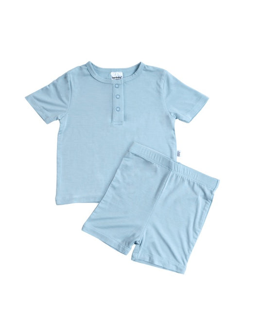 Shorts sleeves Top and Shorts - Frosty Blue